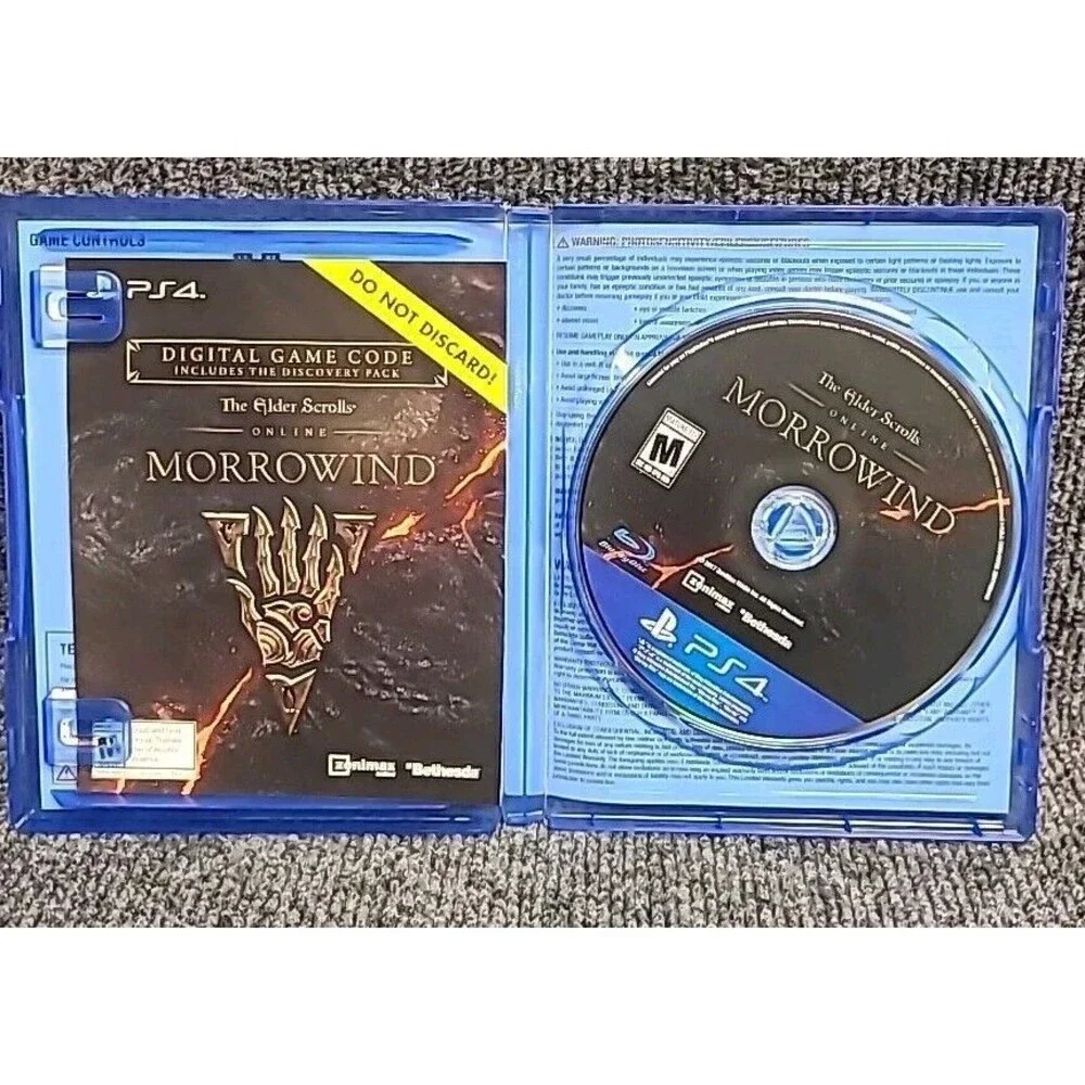 PS4 The Elder Scrolls Online: Morrowind - Sony PlayStation 4 No Manual Tested